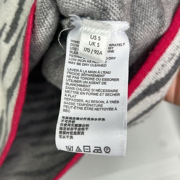 Anthropologie Mock Neck Gray Zebra Print Sweater Size Small - Picture 11 of 16